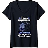 Womens Pisces Woman Pisces Zodiac Sign Pisces Birthday V-Neck T-Shirt