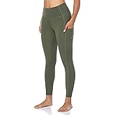 YUNOGA Women's High Waist Buttery Soft Athletic Yoga Pants 25" Inseam Leggings with Pockets