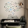 SUPERDANT Math Book Wall Decals Mathematical Symbols Wall Stickers & Murals Wall Decals for Classroom Kid's Room Bedroom Livingroom Nursery Vinyl Wall Art Sticker