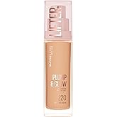 Maybelline Lifter Plump & Glow Foundation, Liquid Foundation with 2% Niacinamide + Hyaluronic Acid, Plumping and Brightening 