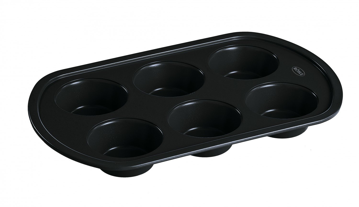 Rösle 25112 6-Piece Barbecue Muffin Baking Pan, Black, 35.5x20.2x4 cm