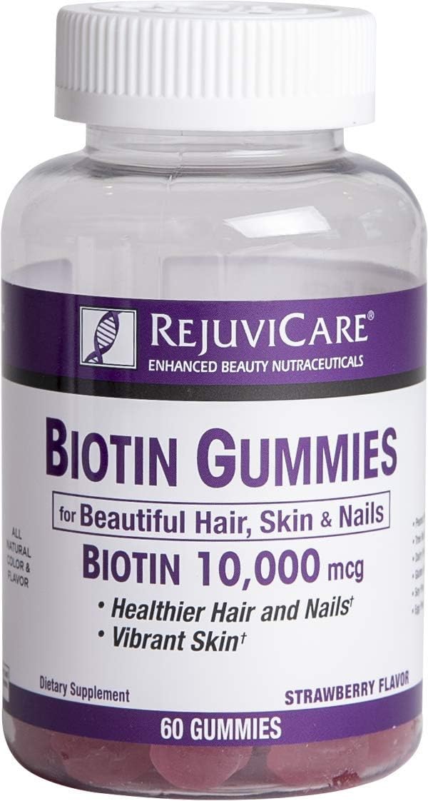 Rejuvicare Biotin Gummies 10 000mcg For Beautiful Hair Skin And Nails 30 Servings Amazon Ca Health Personal Care