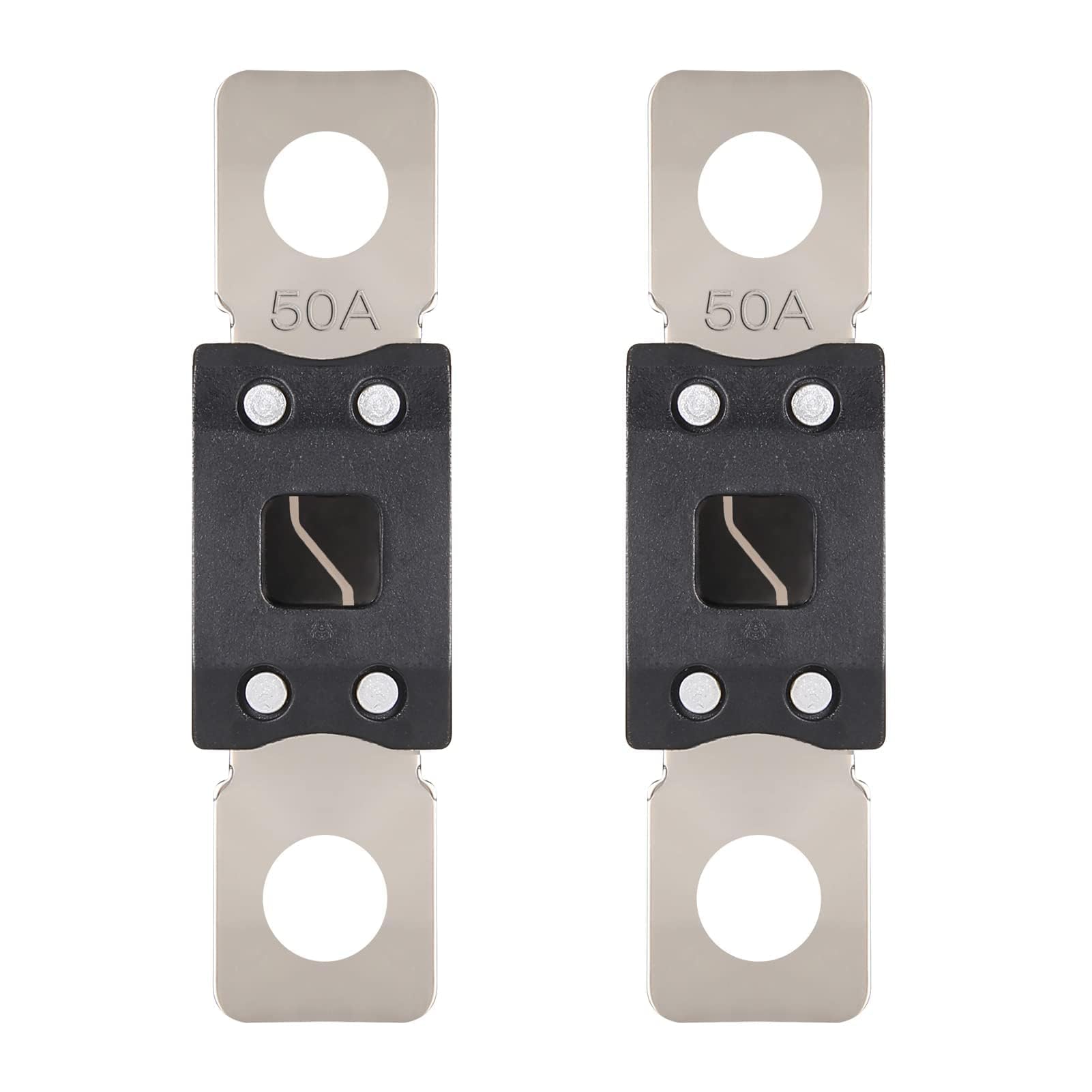 VEXUNGA Mega Fuse 50A MEGA/AMG/ANM Screw Fuse 50 Amp 50Amp High Current Strip Bolt-on Fuses for Cars (Pack of 2pcs)