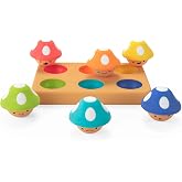 Sassy Mischievous Matching Mushrooms, Sorting Board, Social Emotional Learning Toy, STEM, 12+ Months