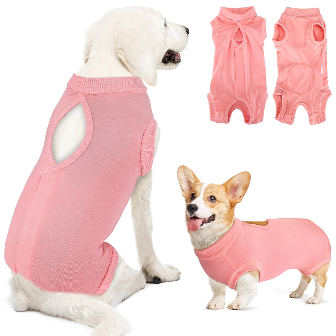 Eyein Dog Surgery Recovery Suit, Adjustable & Comfortable Dog Spay Onesie Recovery Suit, Cone E Collar Alternative for Female Male Dogs, Soft Body Shirt after Surgery for Abdominal Wound(X)