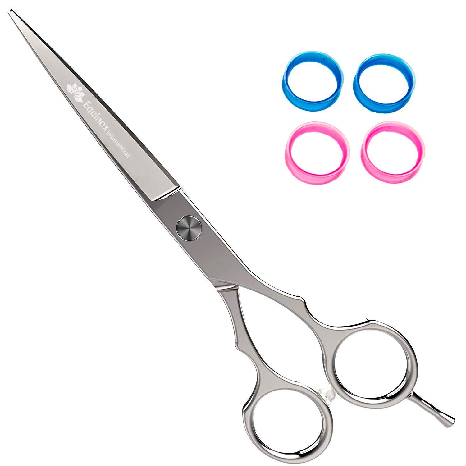 Equinox Barber & Salon Styling Series - Barber Hair Cutting Scissors/Shears - 6.0" Overall Length - Detachable Finger Rest - High Quality Stainless Steel : Beauty
