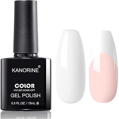 Kanorine 15 ml White Gel Nail Polish UV LED Soak Off Varnish Salon DIY
