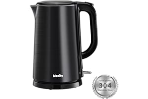 Mecity 1.7L Electric Kettle 100% Stainless Steel Interior Fast Heating Water Kettle Double Wall Kettle Water Boiler, Cool Touch Auto Shut Off, 57 Ounce, 120V, 1500W