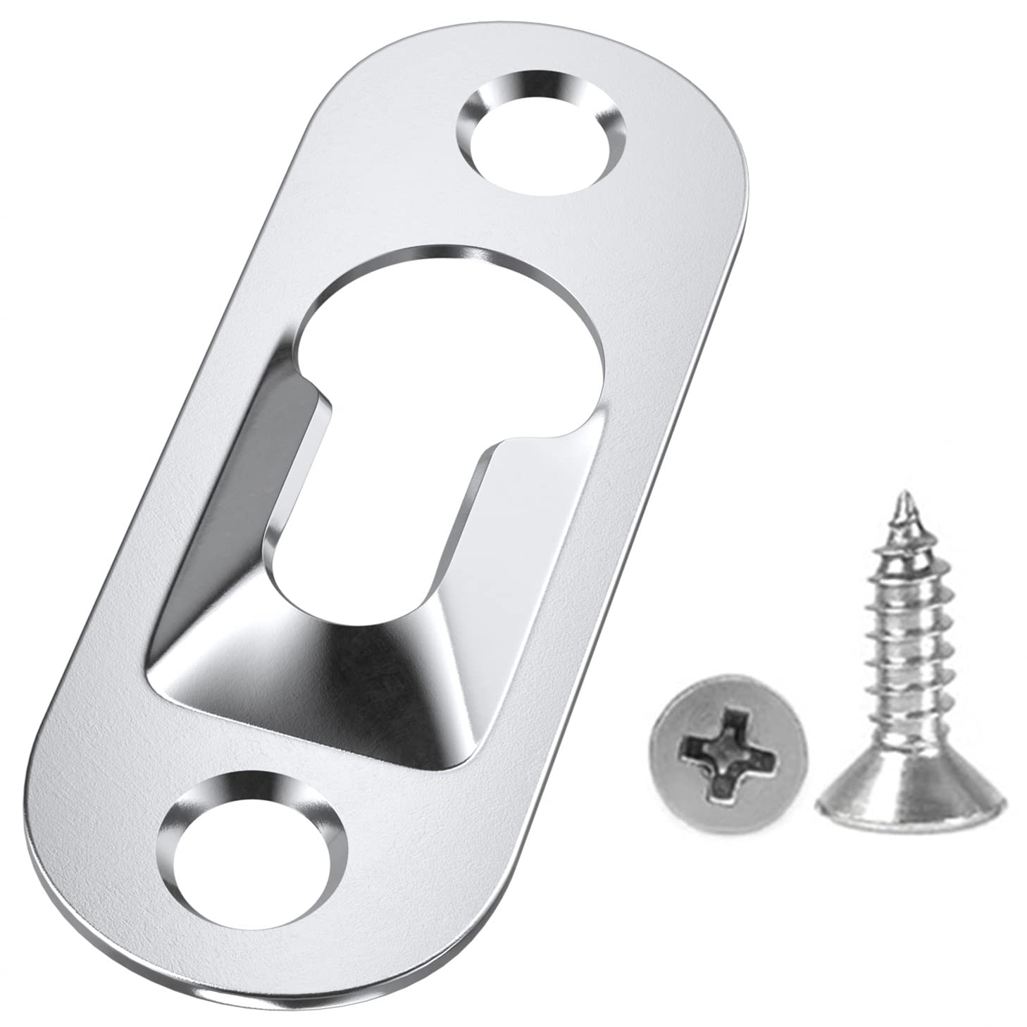 30 PCS Pegs for Picture Frames,Picture Keyhole Hanging Plate,60 PCS Screws