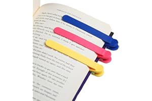MOTEERLLU 3pcs Silicone Automatic Bookmarks, Book Lovers Gifts for Reading Women, Men, Kids, Readers, Unique Cute Book Page Holder Accessories, Stay in Place and Follow as You Read