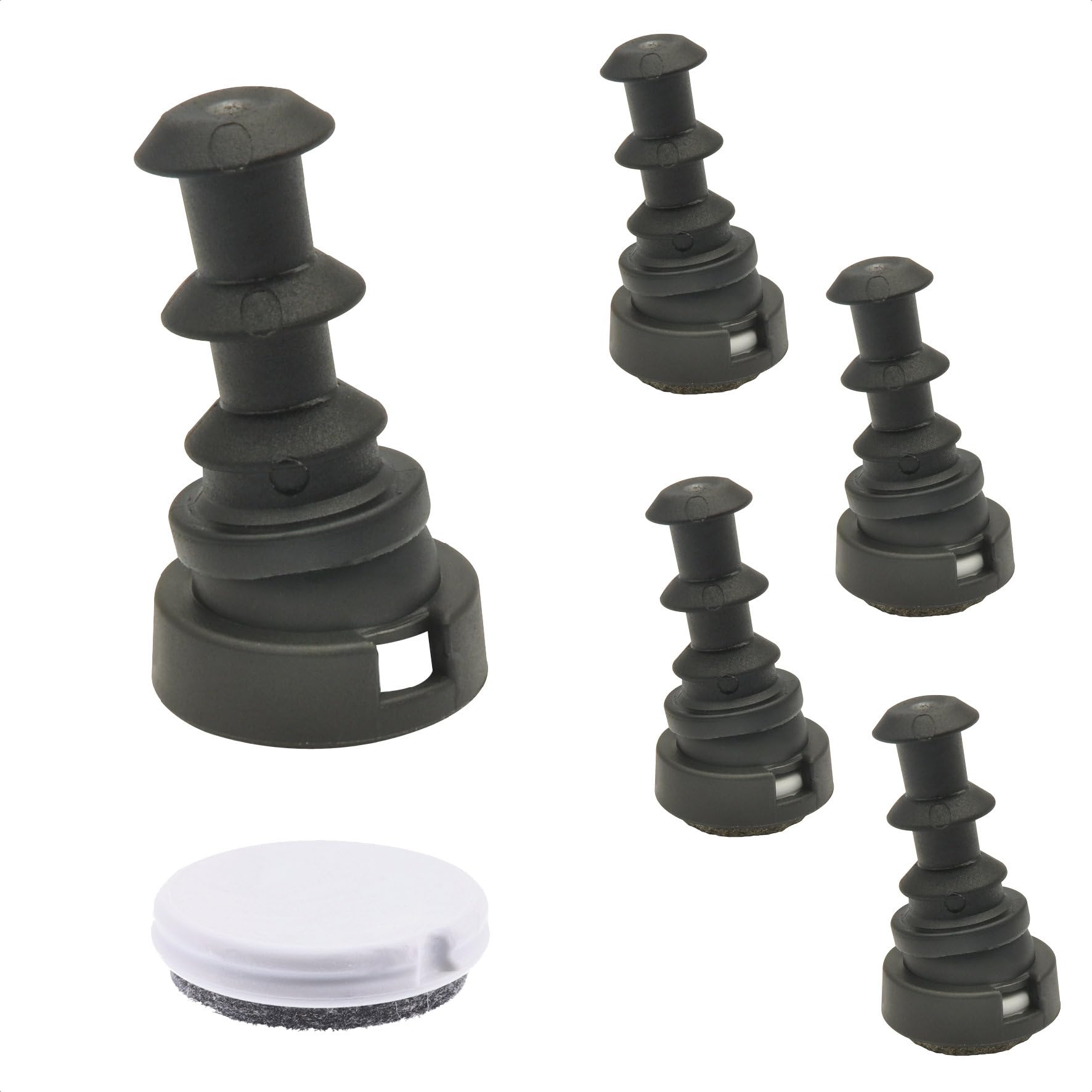 WAGNER QuickClick® chair glides reversible wool felt + plastic I 4pcs. set glides for insertion into round tubes - DUO - Inner diameter Ø 12 mm/outer diameter Ø 16 mm - Made in Germany - 15832000