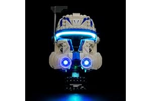 Rorliny LED Light Kit for Lego Star Wars Captain Rex Helmet Set 75349, Lighting Set Compatible with Lego 75349 The Clone Wars (Lights Only, No Lego Models)
