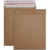 Xxcxpark 25 Pack kraft brown Rigid Mailers 9.25 x 11.75 inches, Self Seal Photo Document Mailers Premium Cardboard Keep Flat Envelopes for Photos, Pictures, Papers, Files, CD