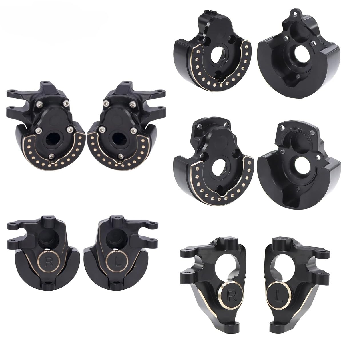 Photo 1 of F10 Axle Brass Weights Steering Knuckles Front and Rear Portal Cover for 1/10 RC Crawler Vanquish VRD VS4-10 Phoenix LCG Upgrade (3 in 1)