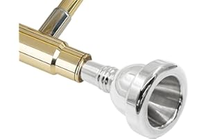 Litoexpe 1 Pcs Trombone Mouthpiece 6 1/2AL, Trombone Instrument Mouthpiece (Silver)