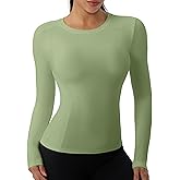 SPVISE Women's Compression Shirts Long Sleeve Crew Neck Slim Fitted Workout Gym Shirts Dry Fit Athletic Undershirt Basic Tops