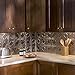 FASÄDE Traditional Style/Pattern 4 Decorative Vinyl Backsplash Panel in Brushed Nickel (One 18