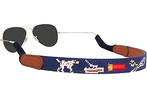 Huck Venture Leather Hand-Stitched Needlepoint Sunglass Strap Retainer