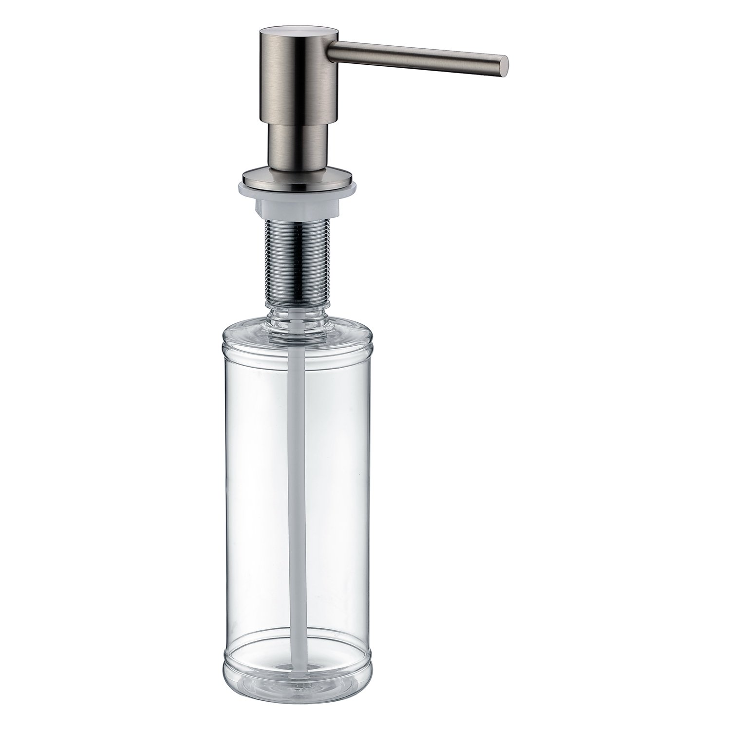 GICASA Brass Commercial Built In Undermount Soap Dispenser, Brushed