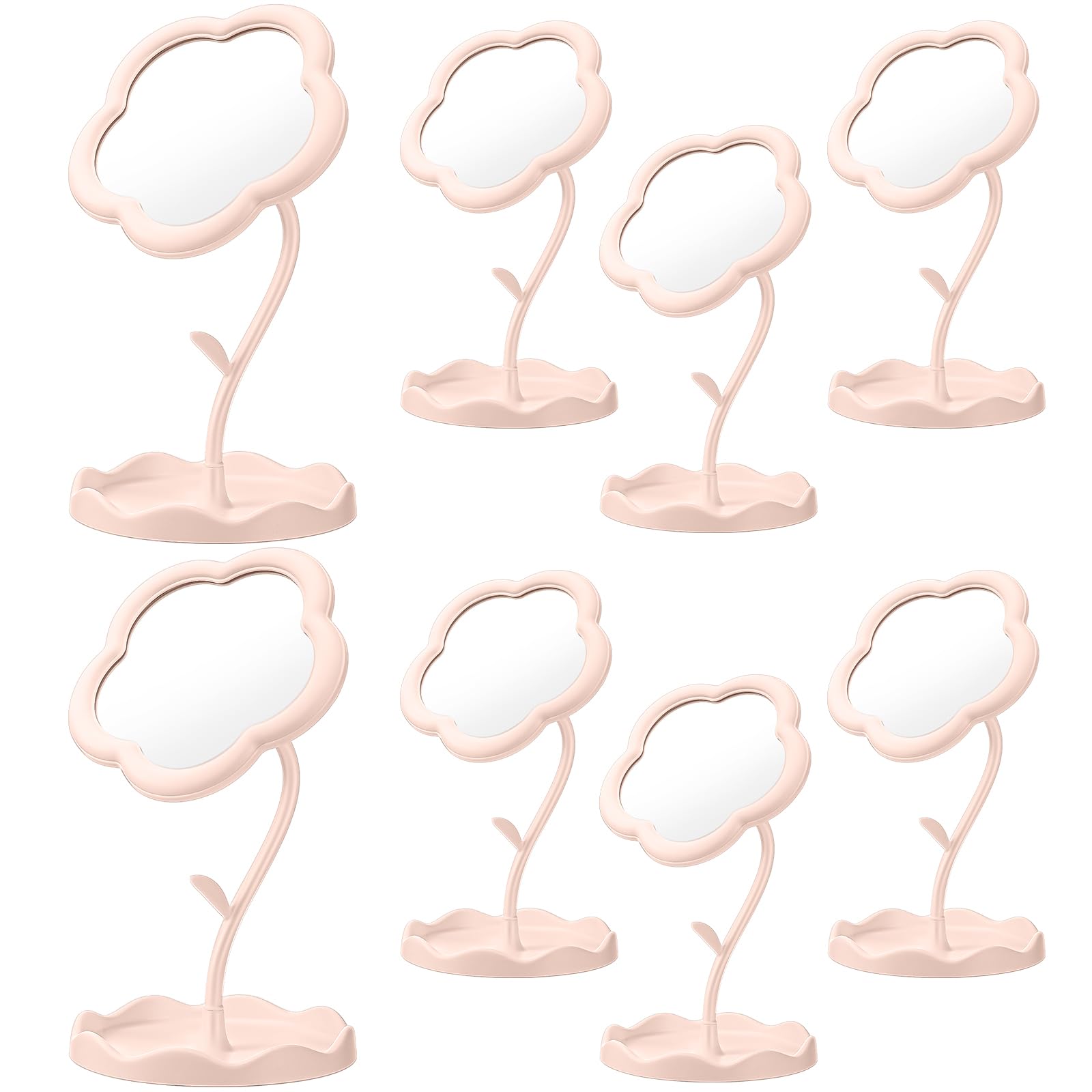 Photo 1 of GlikCeil 8 Pcs Flower Shaped Mirror Spa Party Makeup Mirror Sleepover Party Favor for Spa Sleepover Slumber Birthday(Pink)