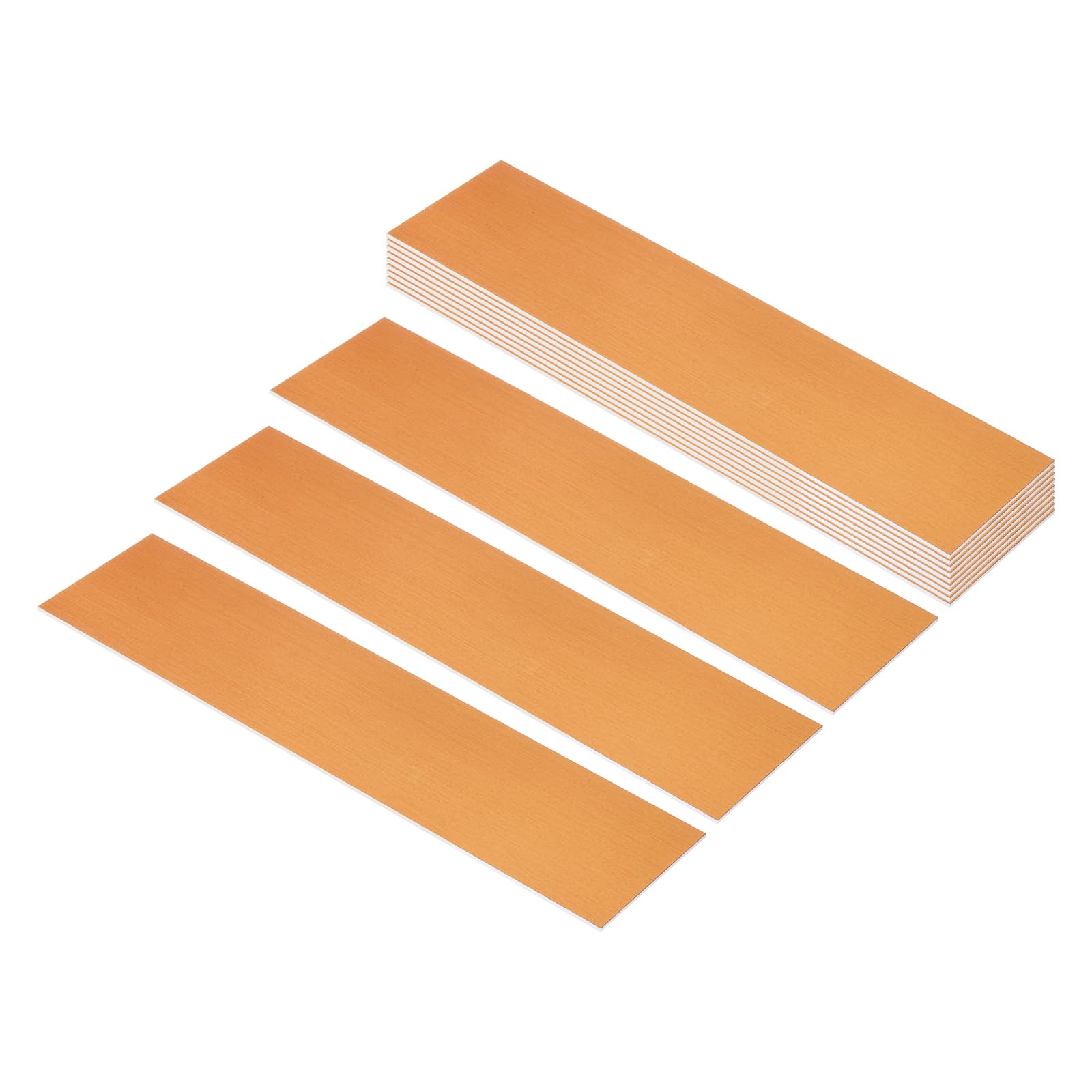 PATIKIL 8"x2" Blank Name Plates, 12 Pack Custom Engraved Name Plate Rectangle Laser Engraving Blanks for Personalized Nameplates Office Desk DIY Painting Supplies, Brown, White