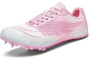 WESHIRUN Track and Field Shoes for Men Women 8 Spikes Boys and Girls Kids Running Racing Shoes