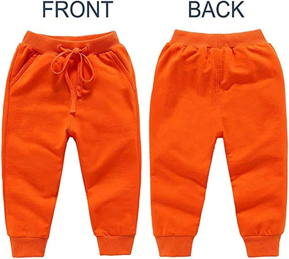 HAXICO Unisex Kids Solid Cotton Drawstring Waist Winter Pants Toddler Baby Bottoms Active Sweatpants: Clothing