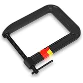 Deep Reach C Clamp 8 inch, Heavy Duty U Throat Woodworking Clamp, 100*185mm | High Capacity Deep Throat C Clamps, G Type Clamping Device for Manufacturing Fields, DIY Carpentry Clamping Device