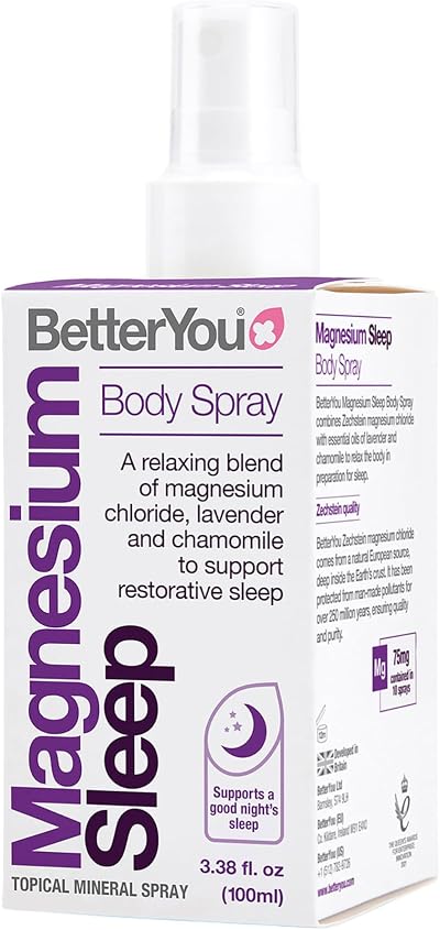 BetterYou Magnesium Sleep Body Spray 100ml Natural Sleep Aid with Oils