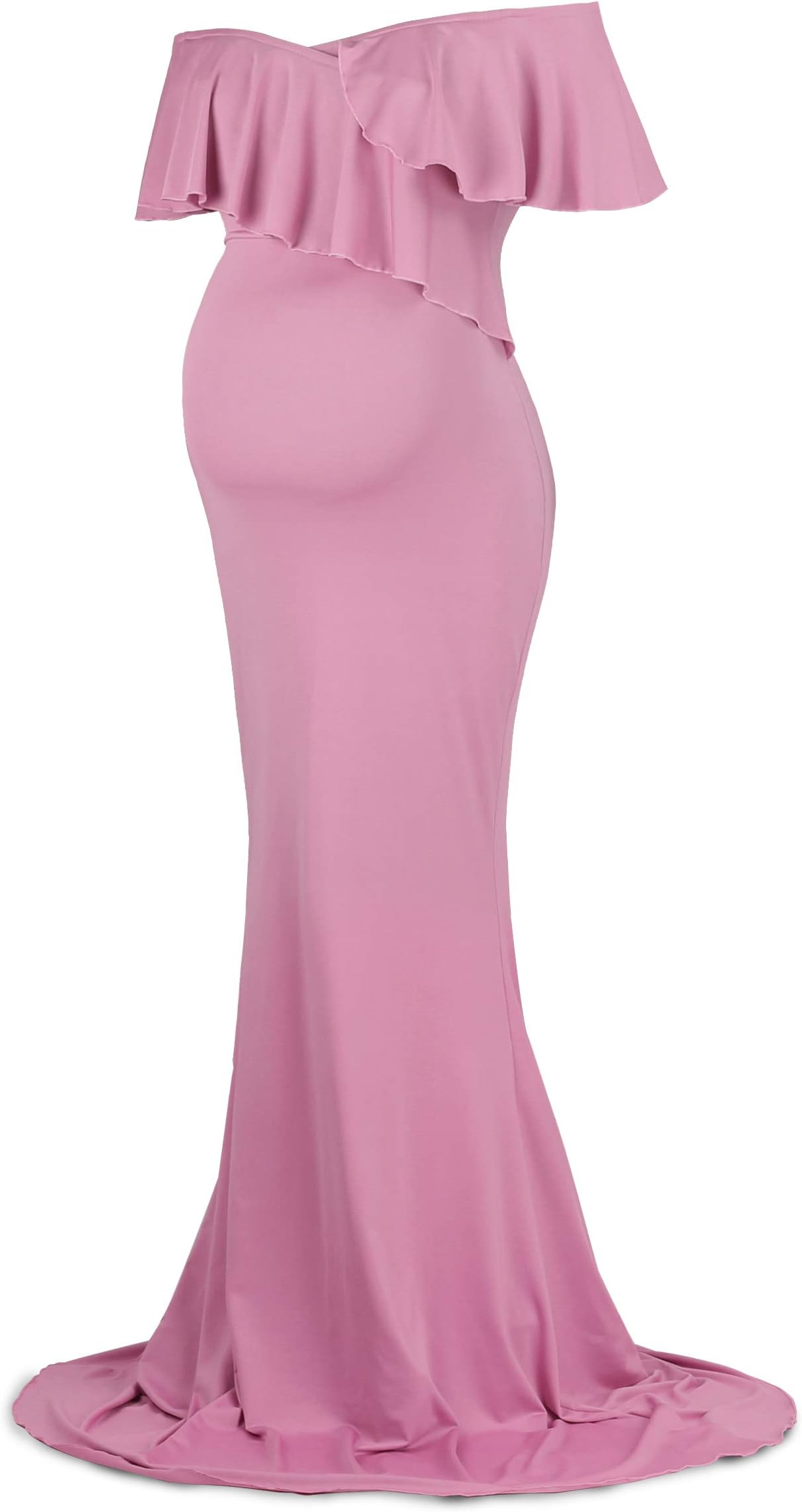 Dance FairyMolliya Maternity Long Dress Women Ruffle Stretchy Sleeveless Maxi Dress