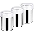 Powdered Sugar Shaker With Lid 3Pack, Stainless Steel Mesh Powder Shaker Duster For Cinnamon Sugar Pepper Powder Cocoa Flour