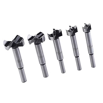 MagiDeal 5 Pieces HSS 15mm-35mm Hinge Drill Bit Wood Hole Saw Boring Woodworking Cutter