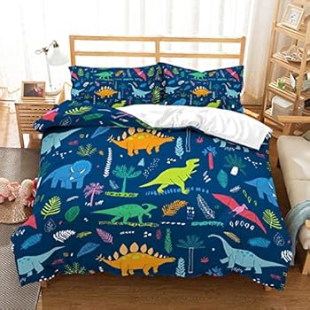 Amazon.com: APJJQ 3D Cartoon Dinosaur Forest Prints Navy