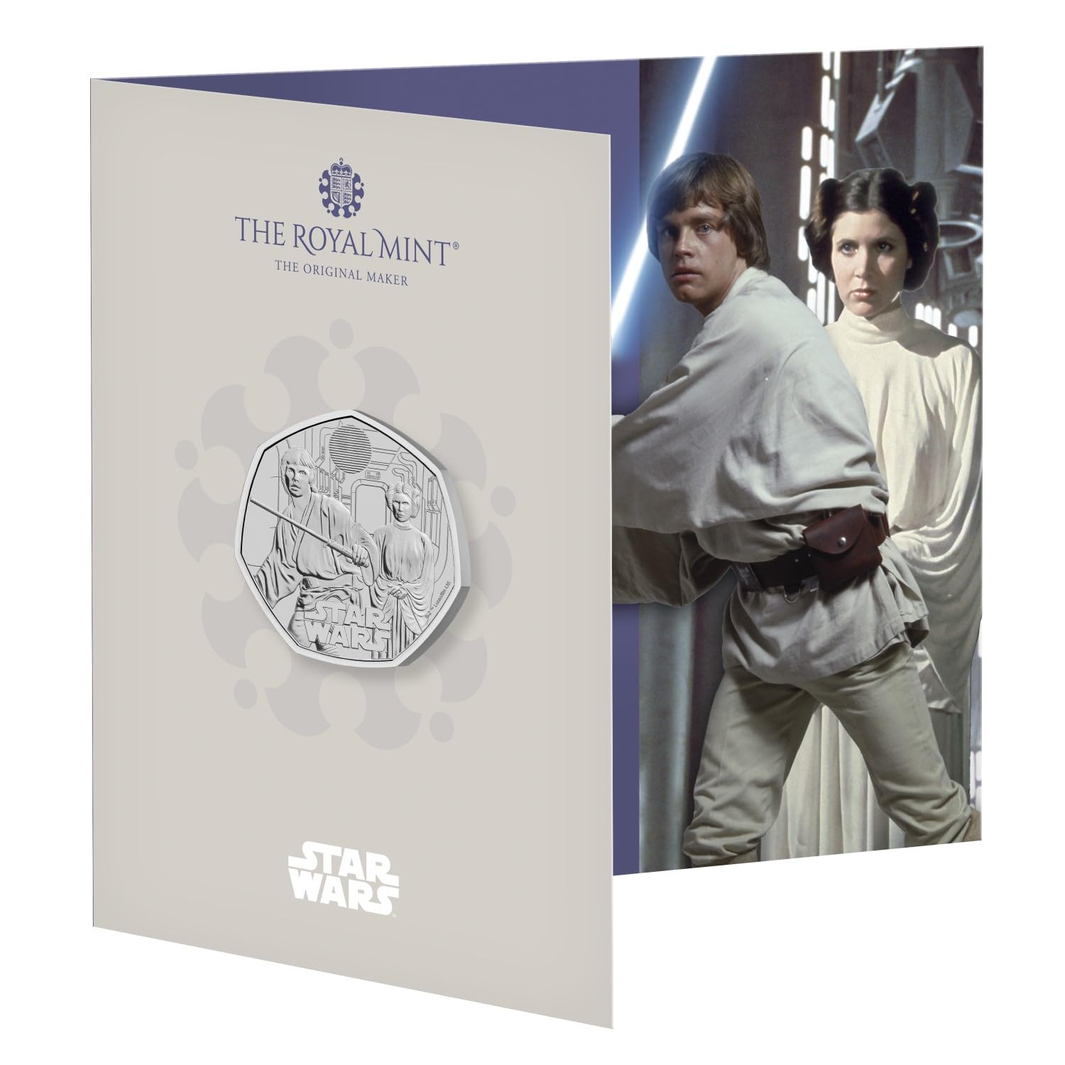 2023 Star Wars 03 Luke Skywalker Princess Leia UK 50p Brilliant Uncirculated Coin Mint Pack