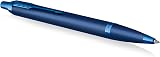 Parker IM Monochrome Ballpoint Pen Blue Finish Medium Point Gift Box