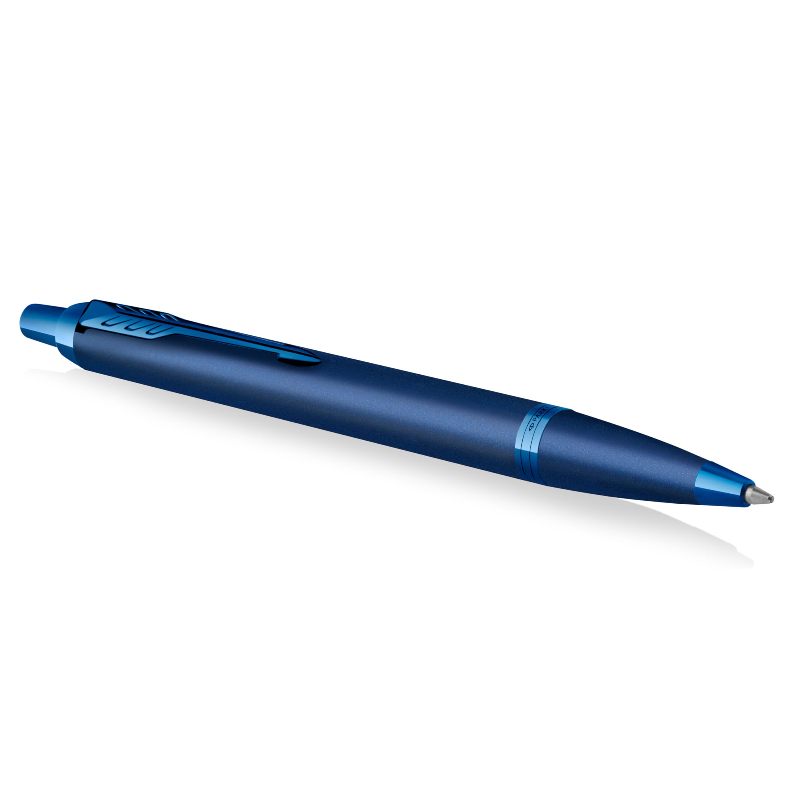 Parker IM Monochrome Ballpoint Pen | Blue Finish and Trims | Medium Point with Blue Ink | Gift Box