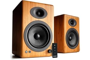 Audioengine A5+ Wireless Bluetooth Bookshelf Speakers - Premium 150W Stereo Speakers for Music, Gaming, Turntables, Home Theater Systems - Powerful Studio Monitors