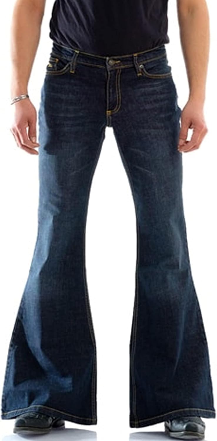 70s Outfits Bell Bottom Pants for Men Mens Bell Bottom Jeans Flared Jeans - Picture 25 of 30