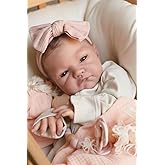 WOOROY Realistic Reborn Baby Dolls 20 Inch Lifelike Newborn Baby Doll Girl | Real Life Baby Dolls, Weighted Soft Cloth Body, Gift Toy Accessories for Kids Ages 3+, Companion, Pretend Play, Collecting
