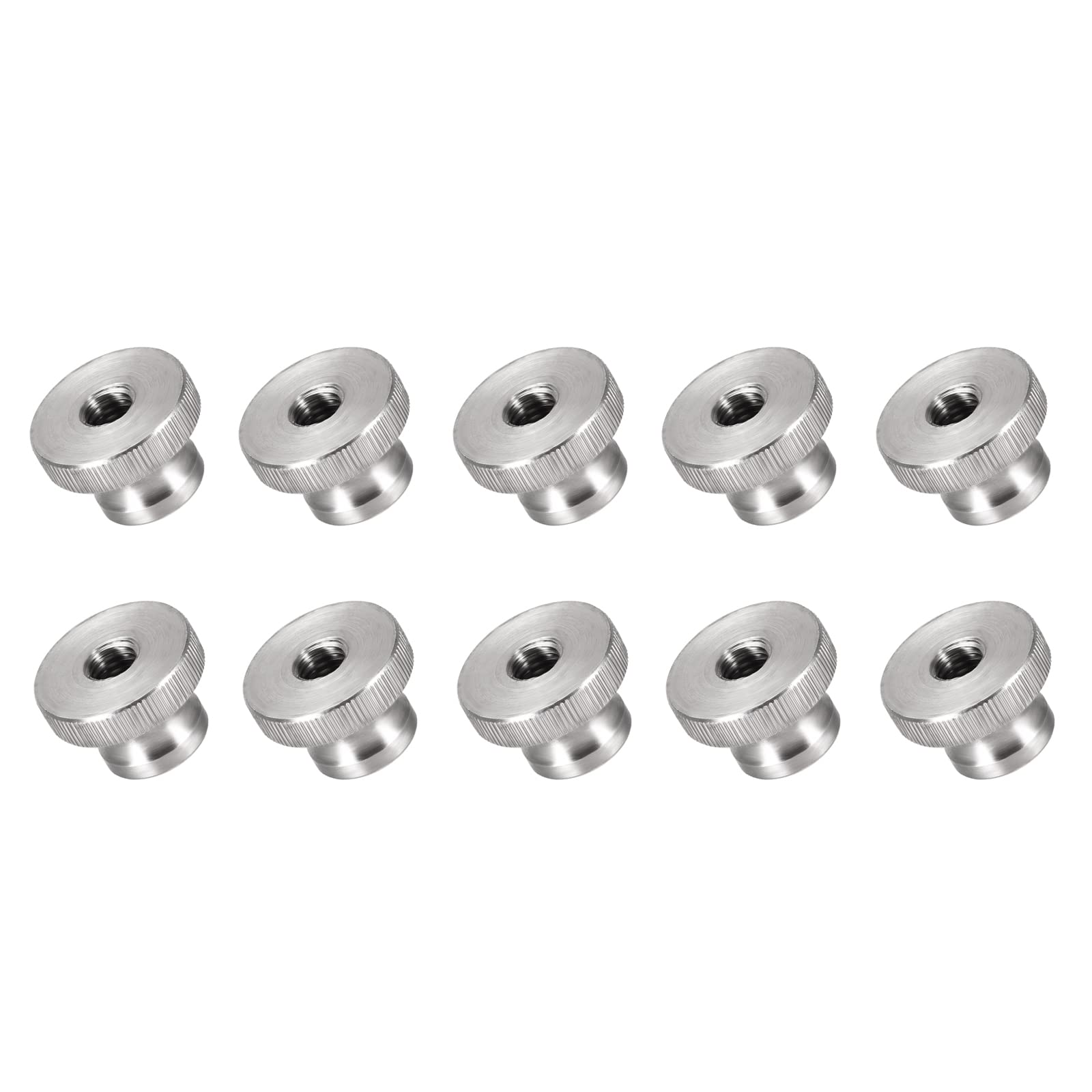 METALLIXITY Knurled Thumb Nuts (M8x24x16mm) 4pcs, 304 Stainless Steel Round Rod Hand - for House Construction Hardware Fasteners