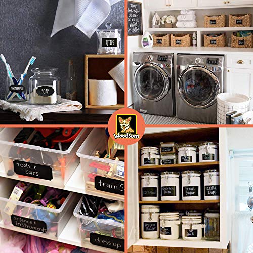 Woodsam Chalkboard Labels Chalk-Stickers for Mason-Jars