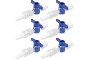 MEETOOT 6pcs Disposable Medical Valve 2-Way Stopcocks with Luer Connections Male Lock for School Projects, Hobbies DIY Experimental Research Projects