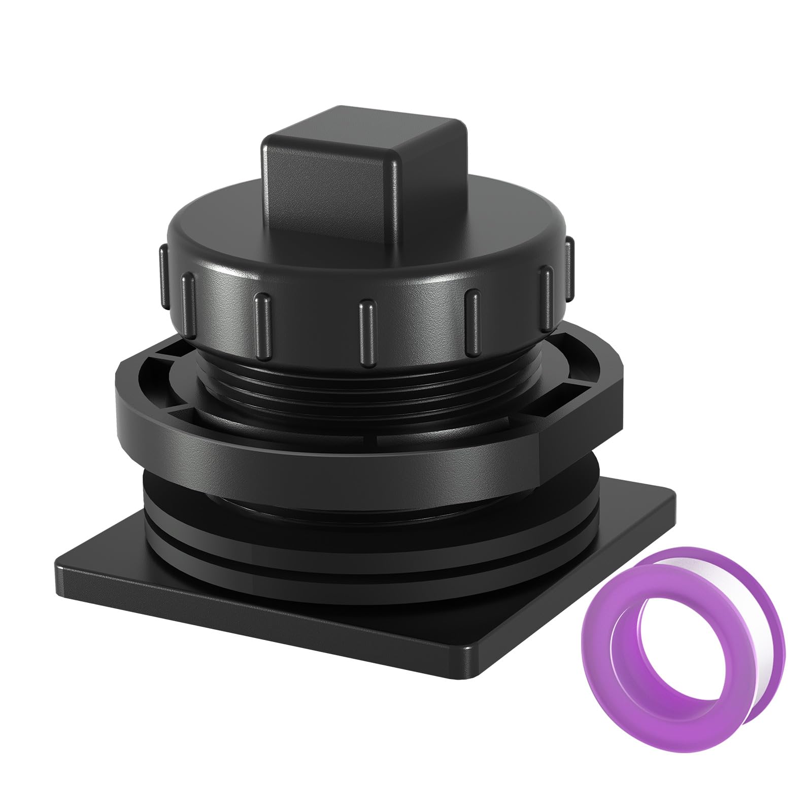 Photo 1 of ISDOHS Stock Tank Drain Plug Kit Use with 1MDB5,MDB6,MDB7,MDB8,1MDC1 -Suitable for 50/70/100/150/300 Gal Stock Tank-Compatible FG424288BLA/FG424400BLA/FG424500BLA/FG424700BLA, Black, FG505012