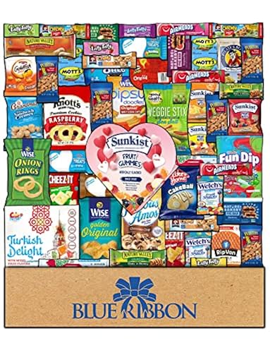 BLUE RIBBON Easter Snack Box Care Package Variety Pack (53 Count ...