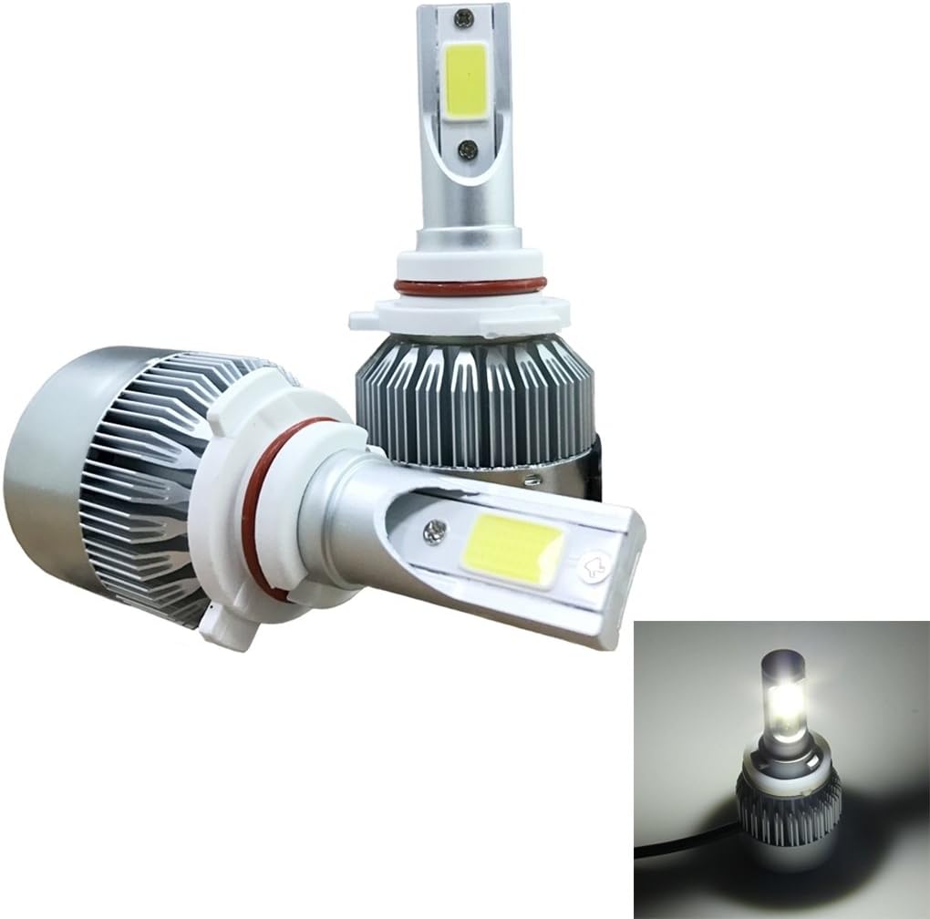 High quality lights, 2 PCS C9 9006 36W 3800 LM 6000K Waterproof IP68 Car Auto LED Headlight with 2 COB LED Lamps, DC 9-36V