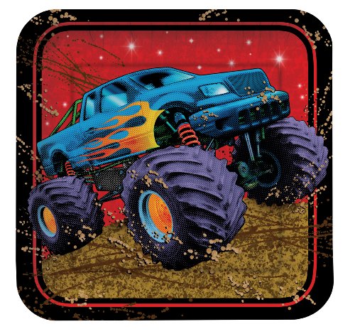 8-Count Square Paper Dessert Plates, Mudslinger