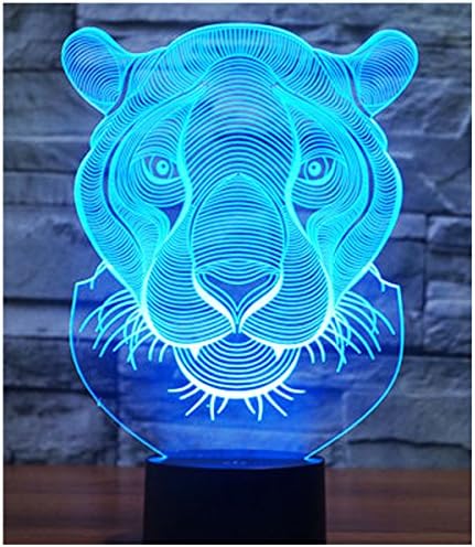 Lion Head 3D LED Night Lights with 7 Colors Light for Home Decoration lamp Amazing visualization Optical Illusion Awesome