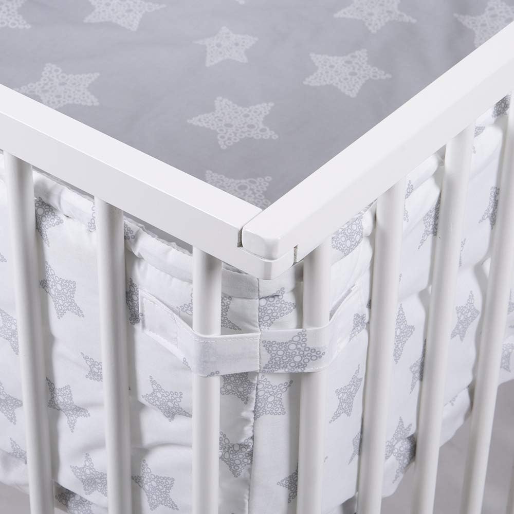 Betwin360 Tv Parc Bebe De Luxe Parc Enfant 100x75cm Parc De Bebe Honey Bee Blanc Gris w D02 Bebe Puericulture Parcs