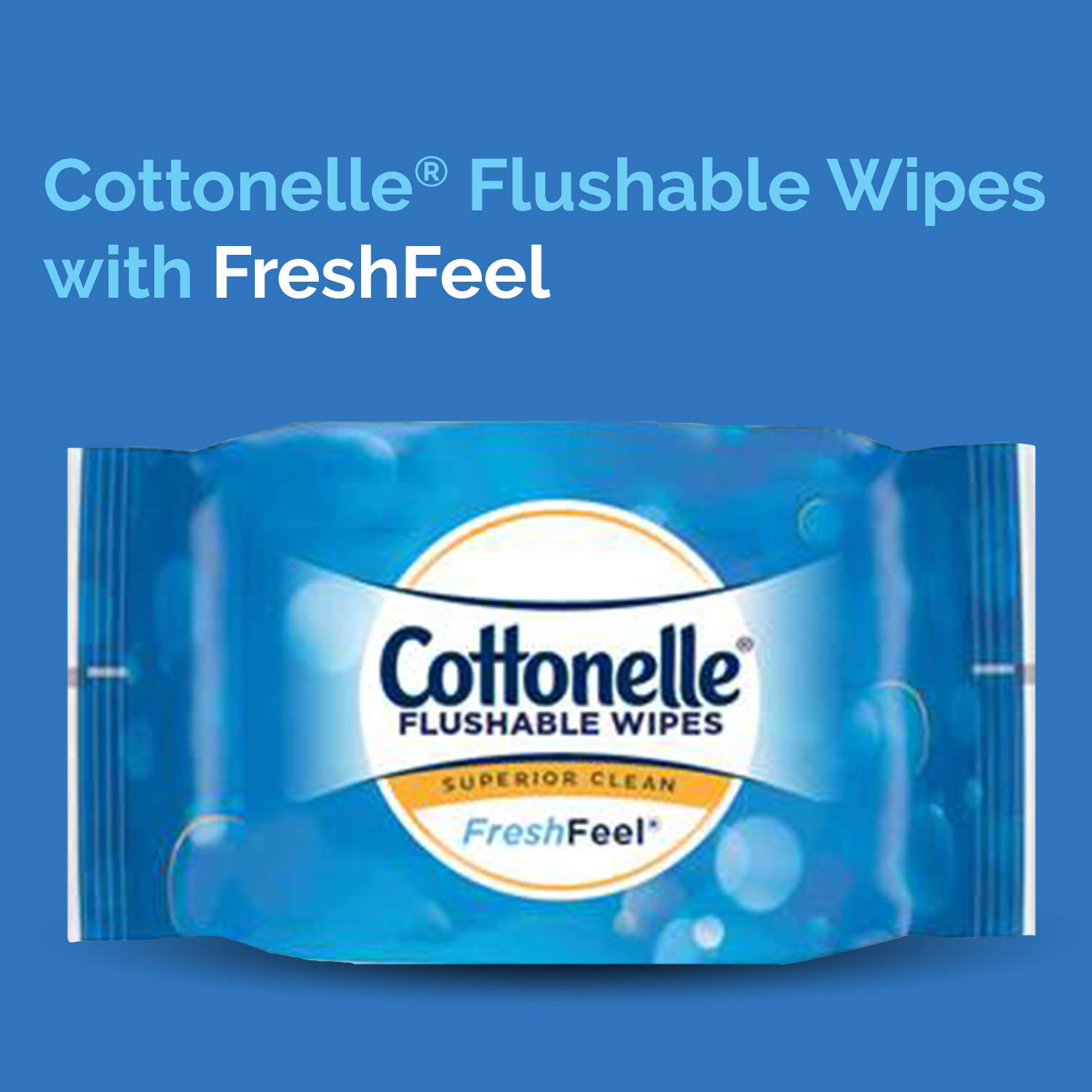 Cottonelle FreshCare Flushable Wipes for Adults, Wet Wipes, Alcohol