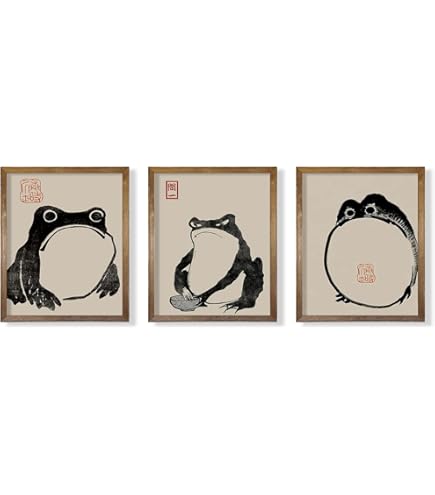 Amazon.com: Vintage Angry Frog - Japanese Art by Matsumoto Hoji